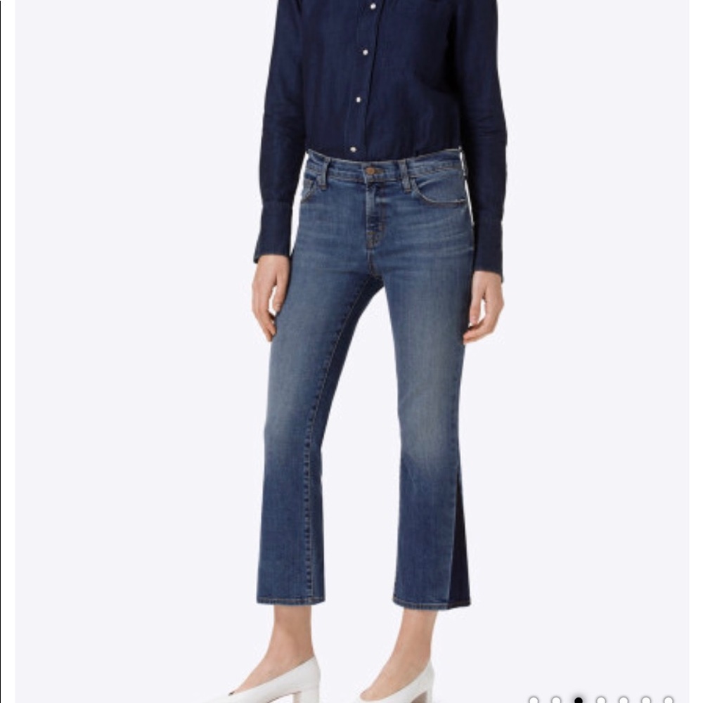 J Brand Selena Mid-Rise Crop Boot Cut In Ascension